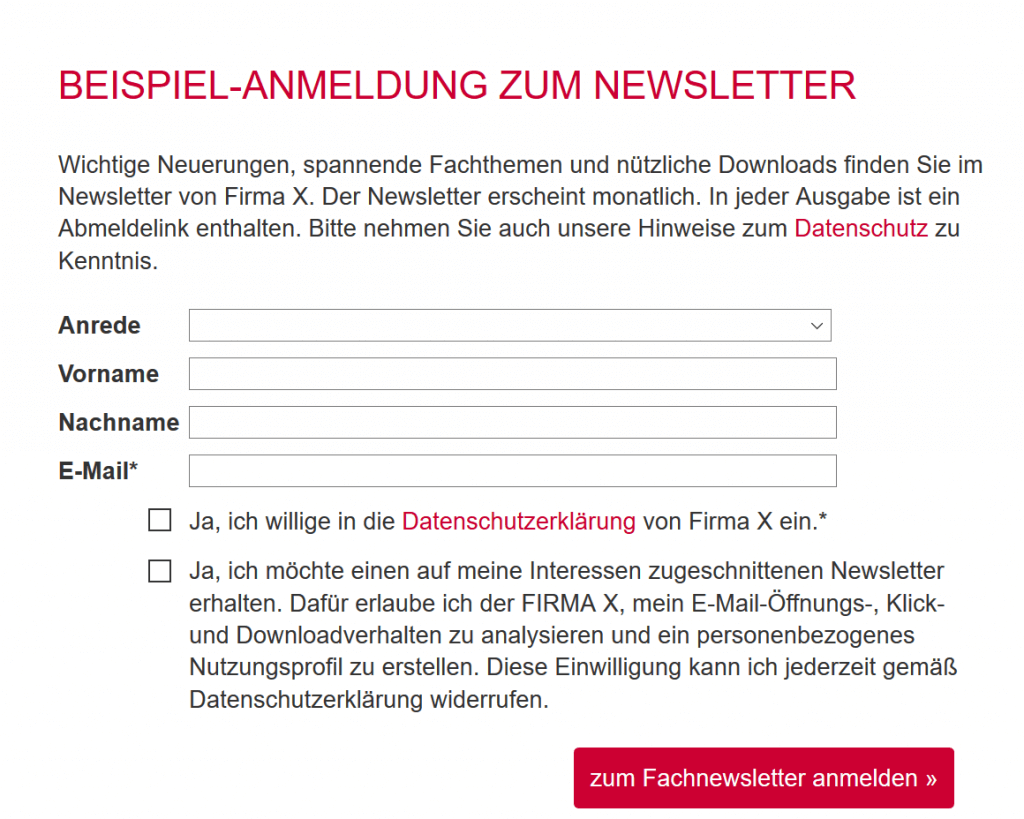 beispielanmeldung 1024x819 - So geht eine rechtskonforme Newsletteranmeldung