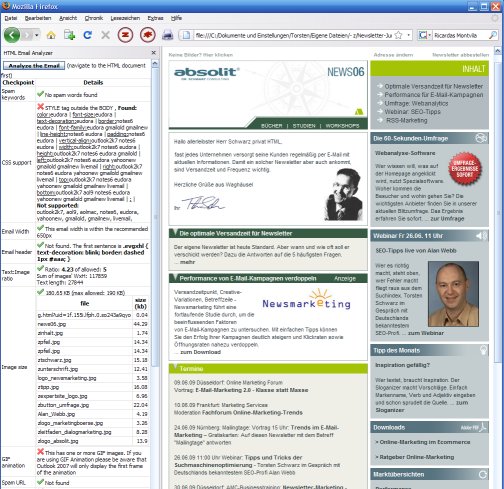 HTML-Analyse des eigenen Newsletters analyse - HTML-Analyse des eigenen Newsletters