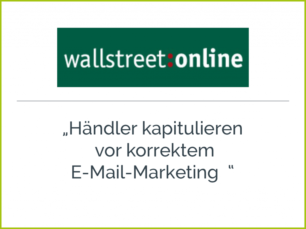 Presseclipping wallstreet online