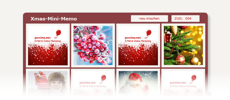 04 postina.net weihnachtsmails minimemo - Weihnachtsgrüße per E-Mail - 11 Ideen