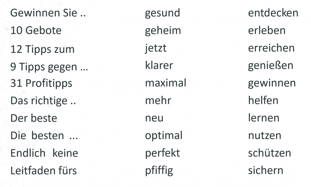 wirkworte 1024x618 - 9 Tipps für klickstarke Betreffzeilen